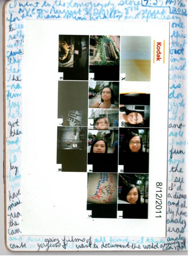 Diana mini 35mm film sheet. It was a free workshop in NYC and I got this and another roll. HOT DOG.